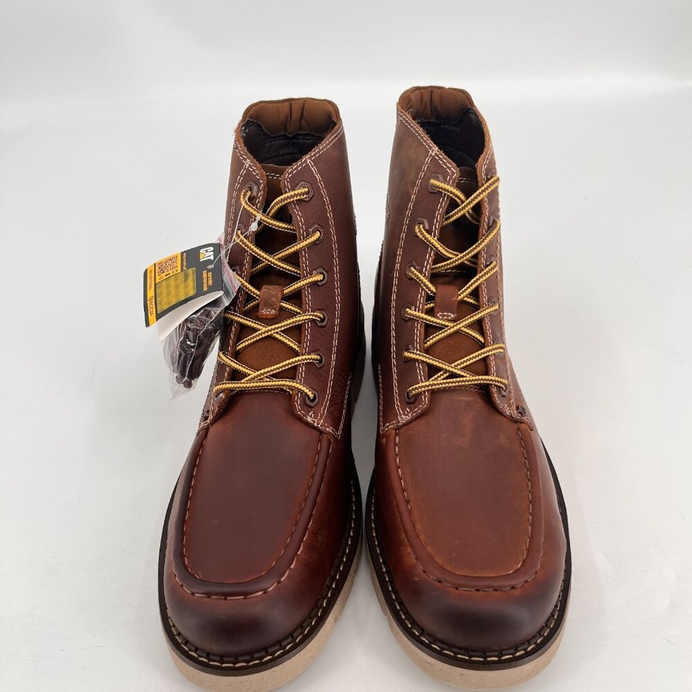 CAT Mens Covert Round Toe Lace up Boots Brown Size 11.5M New In Box - Picture 4 of 16